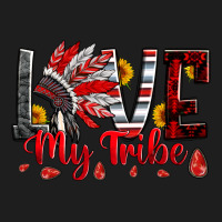 Red Black Grey White Love My Tribe Indian Headdres Heavyweight Hoodie | Teevron
