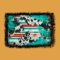 Western Serape Cowhide Turquoise Glitter Premium Hoodie | Teevron