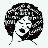 Womens Strong Black Woman Afro Message Premium Hoodie | Teevron