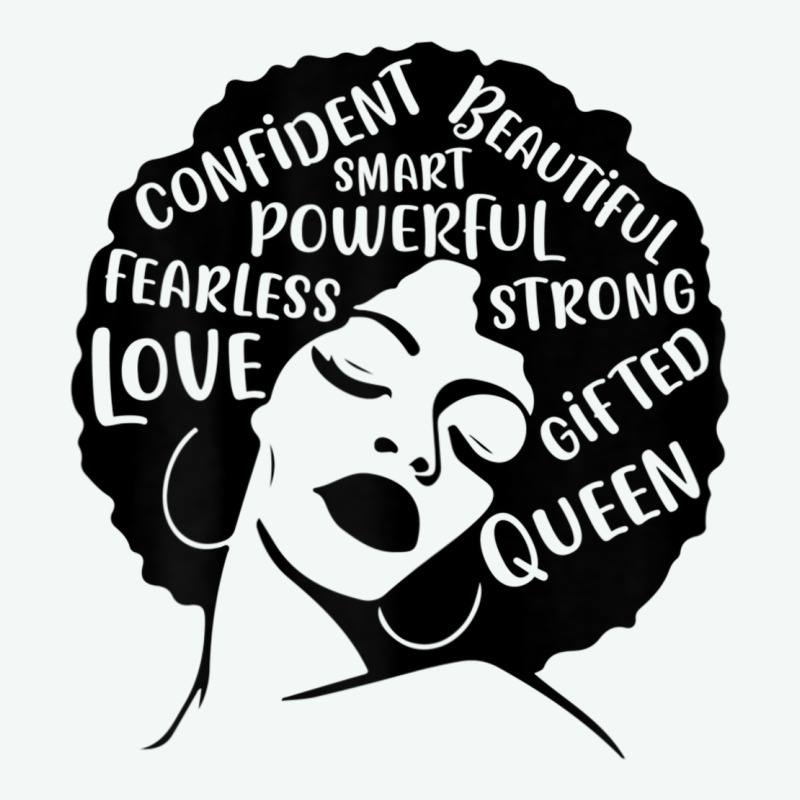 Womens Strong Black Woman Afro Message Premium Hoodie by lanVoArt | Teevron