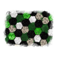 Soccer leopard glitter background | Teevron