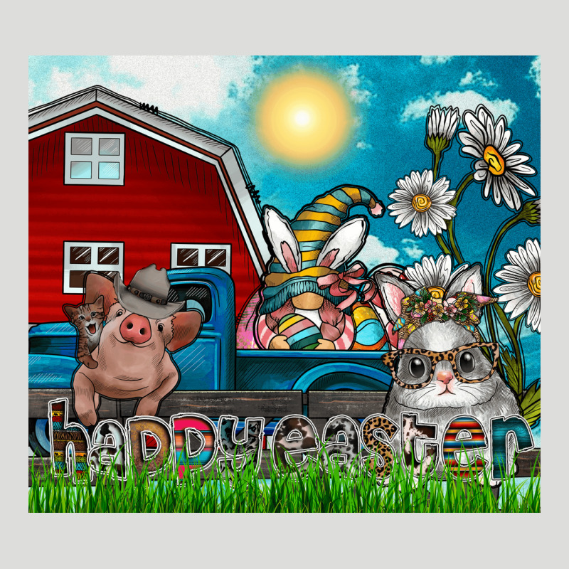 Happy Easter Zipper Hoodie by CowhideDigitalArt | Teevron