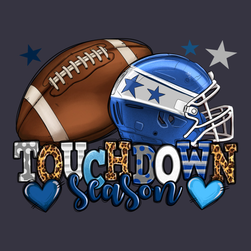 Touchdown Season American Football Blue Team Color Vintage Hoodie by HowdyJamesFarm | Teevron