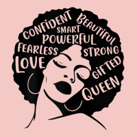 Womens Strong Black Woman Afro Message Urban Heavy Tee | Teevron