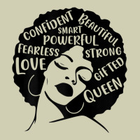 Womens Strong Black Woman Afro Message Heavy Core Tee | Teevron