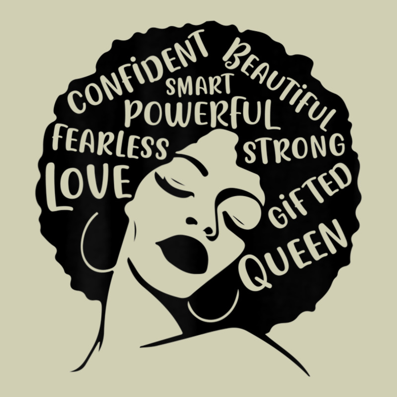 Womens Strong Black Woman Afro Message Heavy Core Tee by lanVoArt | Teevron