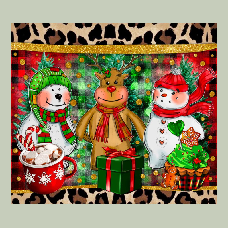 Christmas Snowman Polar Bear Reindeer Long Sleeve Tee by CowGirlArtShop | Teevron