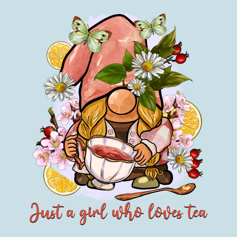 Just A Girl Who Loves Tea Gnome Ladies Tee by BarkalooDesign | Teevron