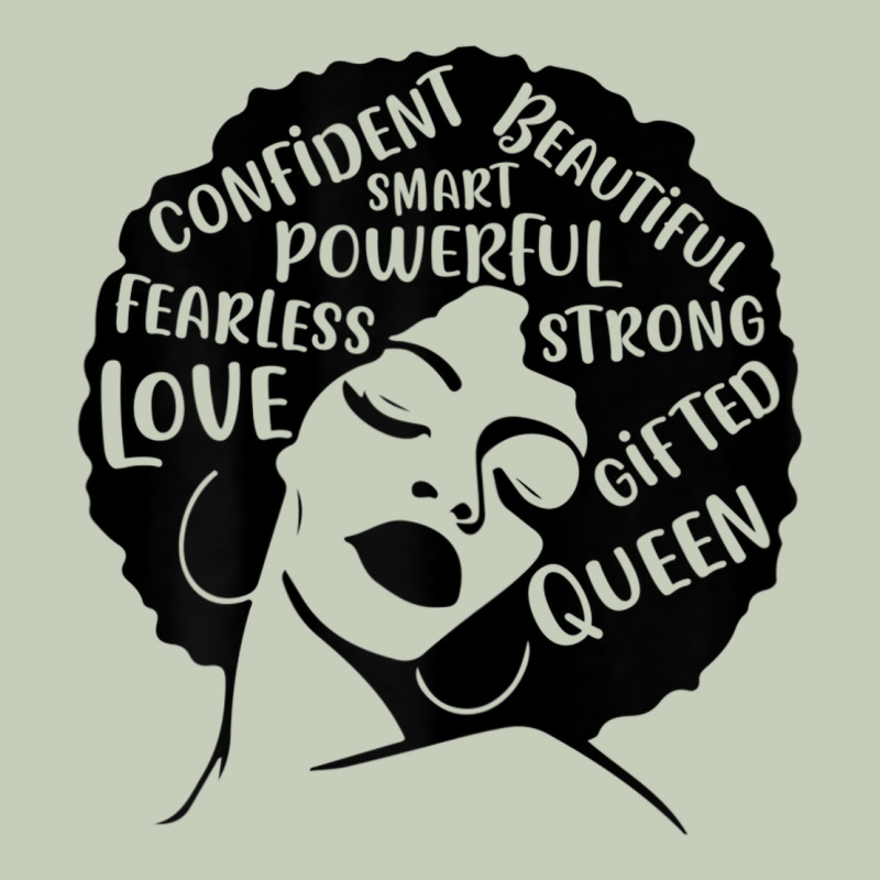 Womens Strong Black Woman Afro Message Long Sleeve Tee by lanVoArt | Teevron
