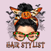 Hair Stylist Messy Bun Ladies Tee | Teevron
