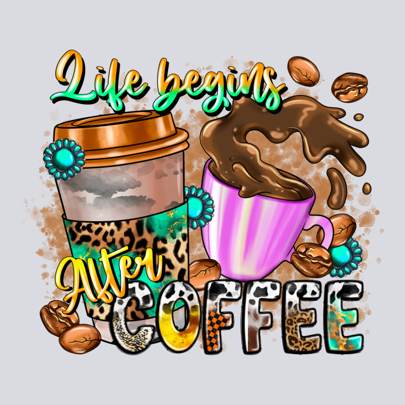 Life Begins After Coffee Zipper Hoodie by CowhideDigitalArt | Teevron