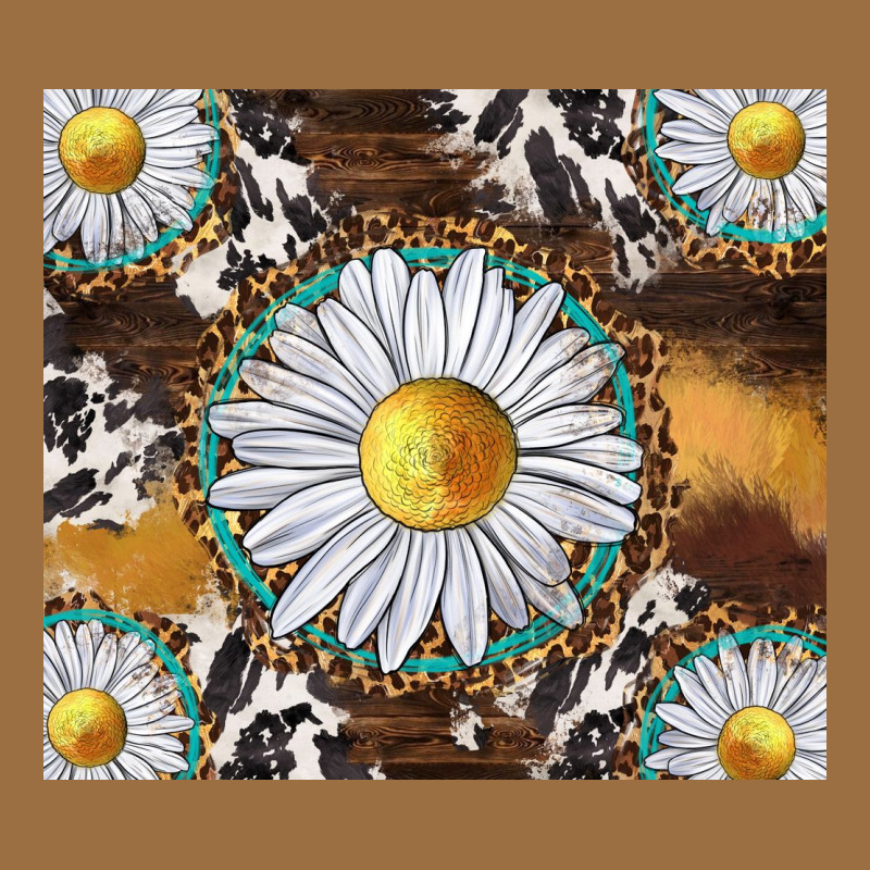 Western Daisy And Cowhide Tumbler Tbs Vintage Tee by TumblerDesignByShophia | Teevron