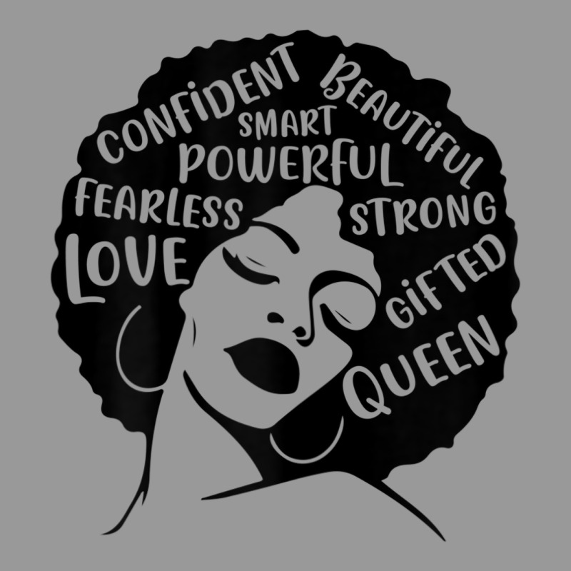 Womens Strong Black Woman Afro Message Vintage Hoodie by lanVoArt | Teevron