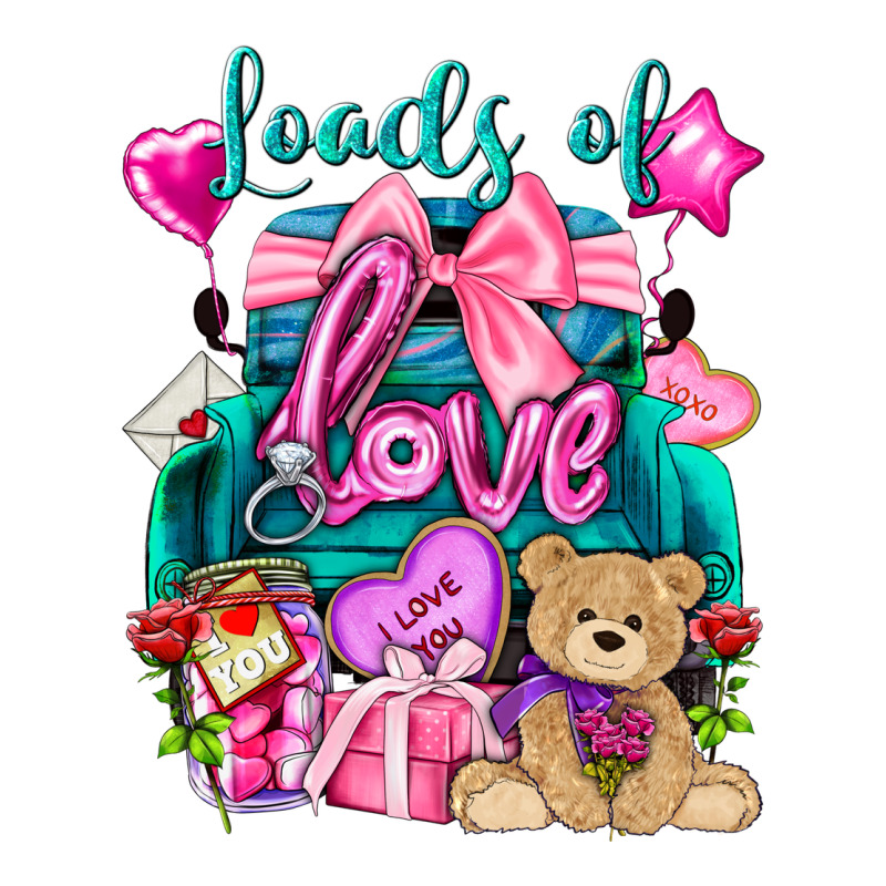 Loads Of Love Truck Valentine's Day Long Sleeve Tee by HowdyJamesFarm | Teevron