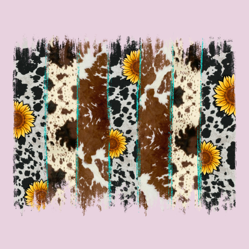 Sunflower Cowhide Brush Stroke Ladies Tee by Artiststas | Teevron