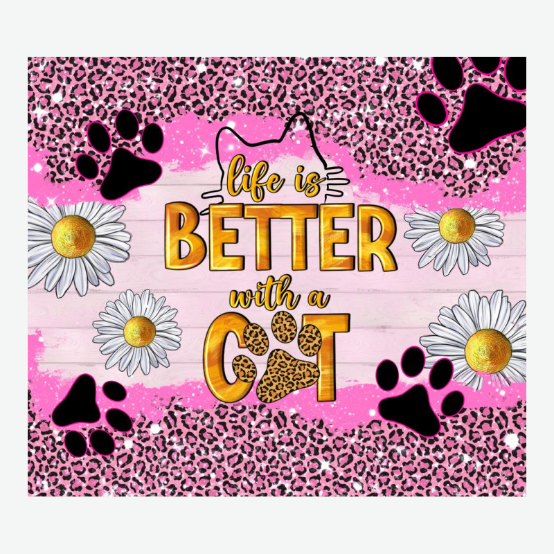 Life Is Better With A Cat Urban Heavy Tee by TumblerDesignByShophia | Teevron