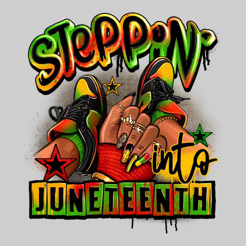 Steppin' Into Juneteenth Black Girl Sneakers Premium Tee by RanaPortraitStore | Teevron