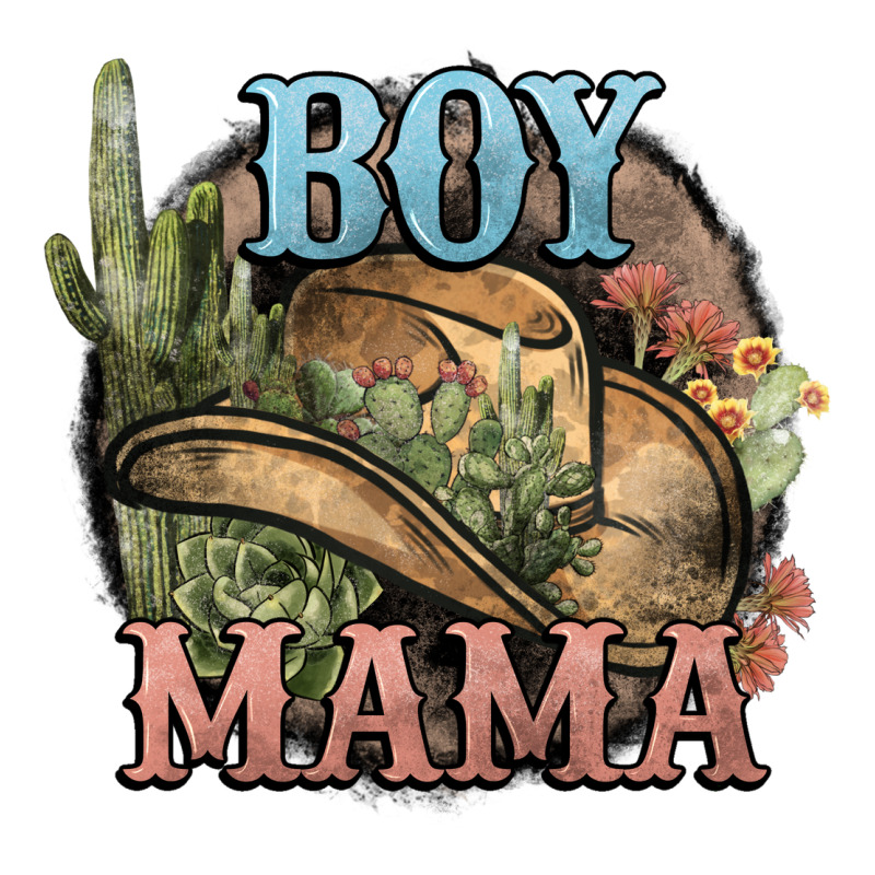 Boy Mama Western Cactus Cowboy Urban Heavy Tee by HowdyJamesFarm | Teevron