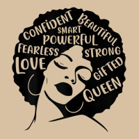 Womens Strong Black Woman Afro Message Heavyweight Hoodie | Teevron