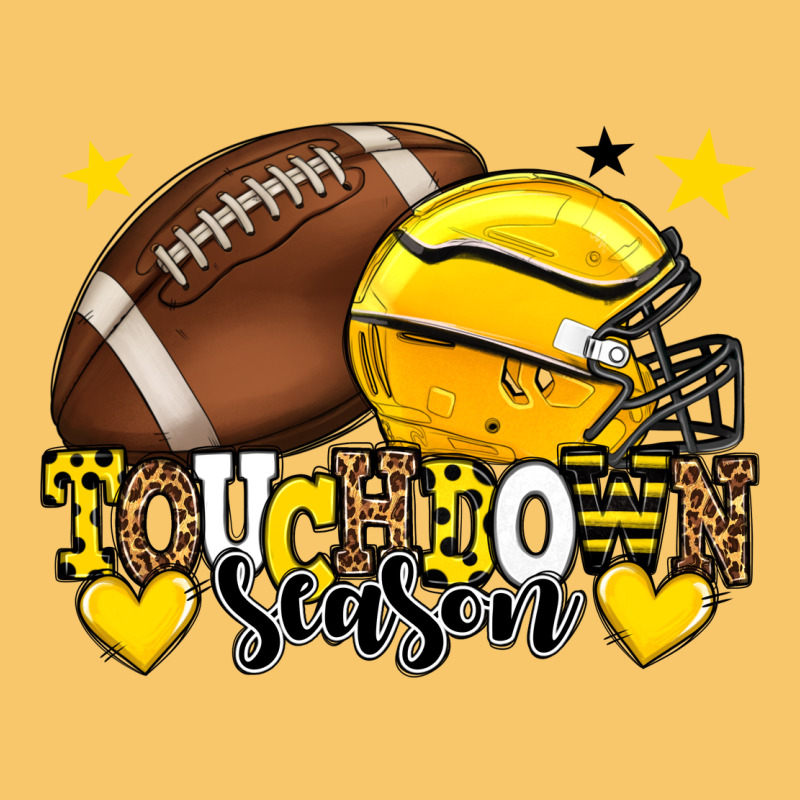 Touchdown Season American Football Yellow Team Vintage Hoodie by HowdyJamesFarm | Teevron