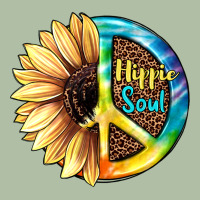 Hippie Soul With Sunflower And Leopard Background Urban Heavy Tee | Teevron