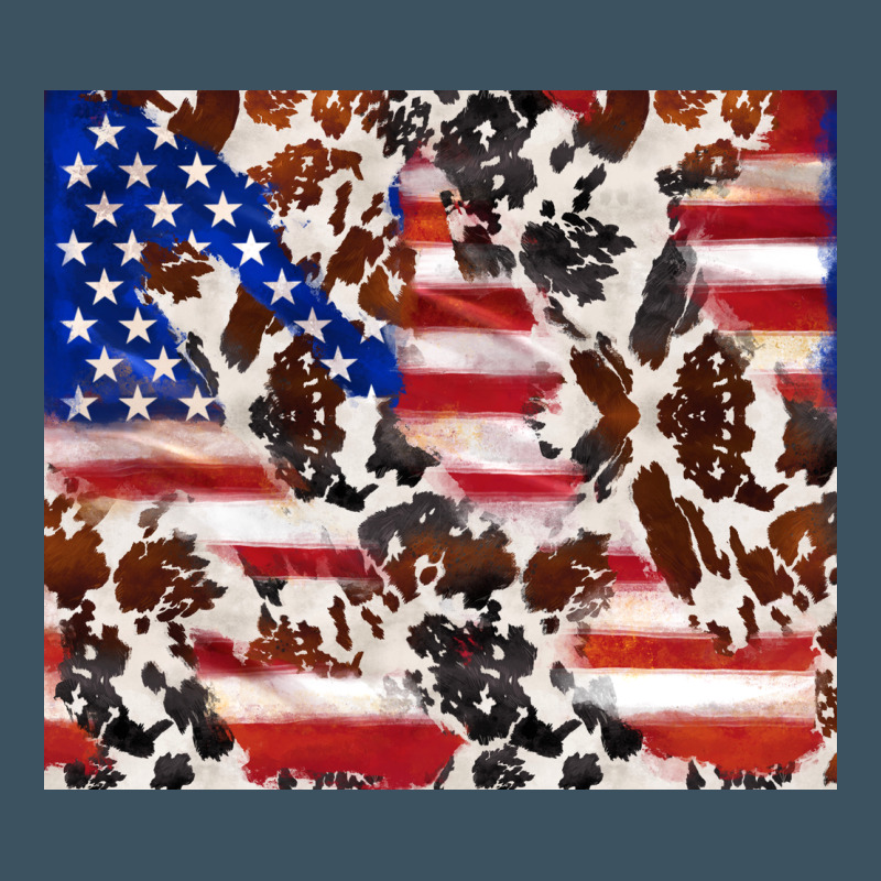 Cowhide Amerikan Flag Urban Heavy Tee by TumblerDesignByShophia | Teevron