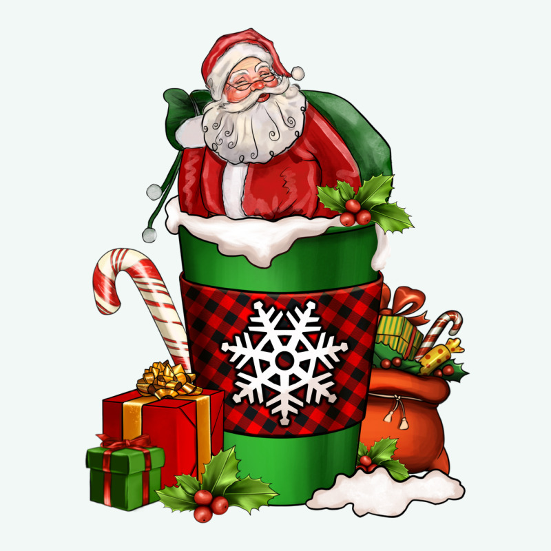Christmas Santa Claus Coffee Cup Premium Hoodie by FaDigitalArtStudio | Teevron