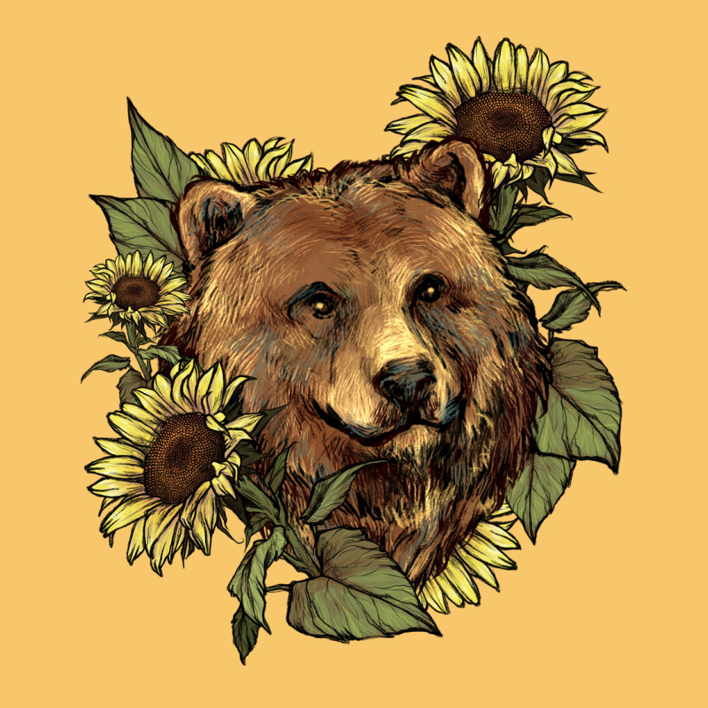 Bear Head Sunflower Vintage Hoodie by HowdyJamesFarm | Teevron