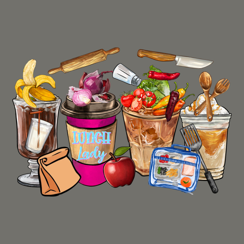 Lunch Lady Coffee Cups Premium Hoodie by FaDigitalArtStudio | Teevron