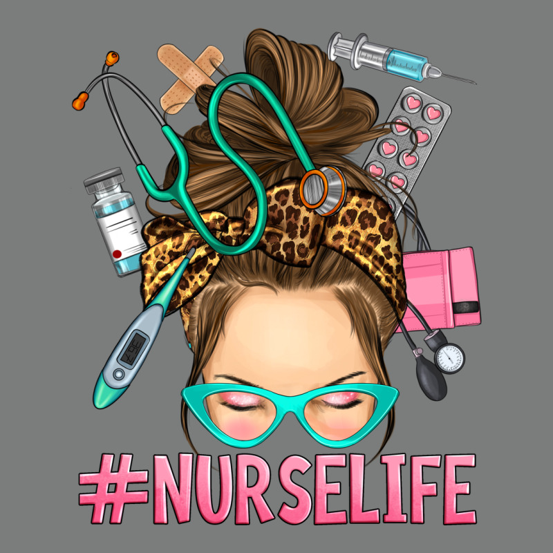 Messy Bun Nurse Life Premium Hoodie by RanaPortraitStore | Teevron