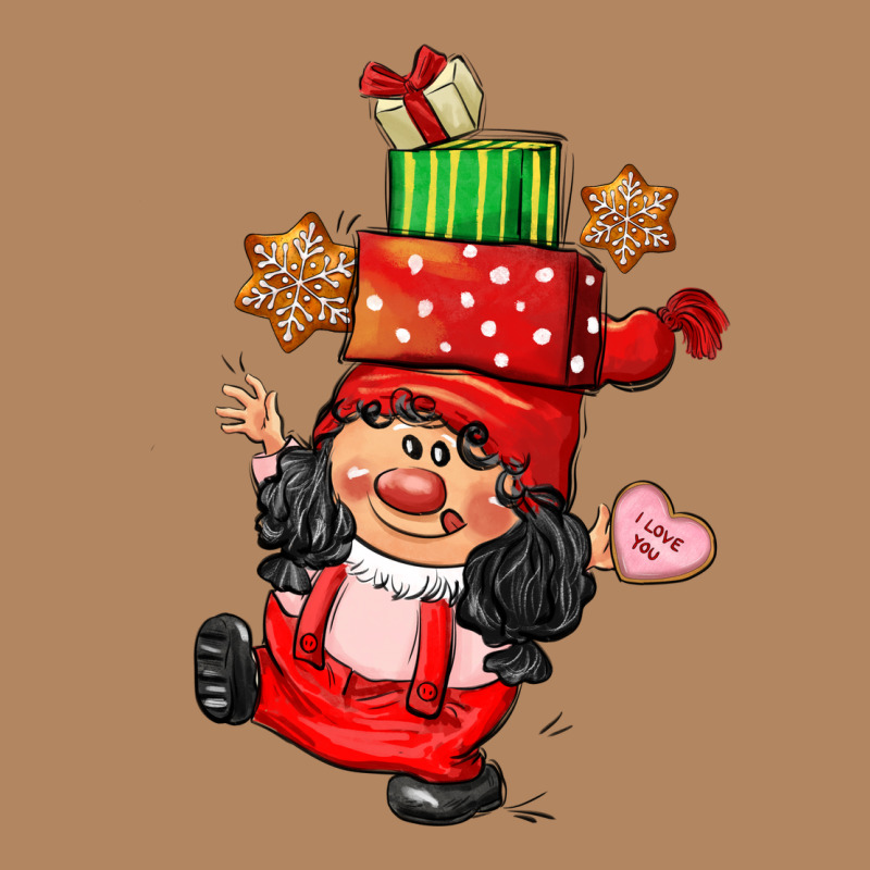 Cute Christmas Girl Gnome Long Sleeve Tee by CowGirlArtShop | Teevron