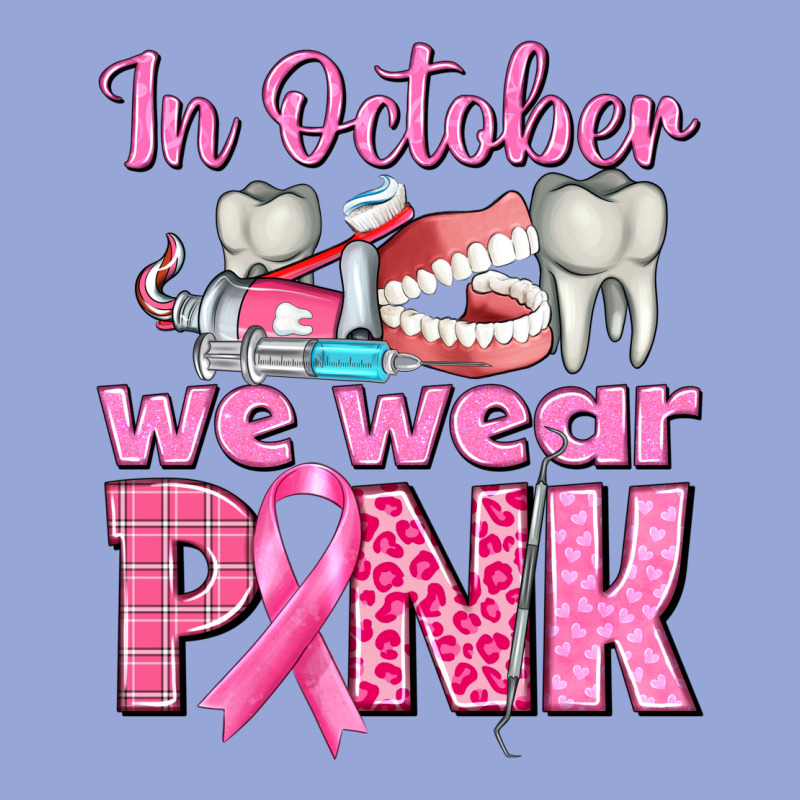 In October We Wear Pink Breast Cancer Awareness Classic Tee by texasbilliewilder | Teevron