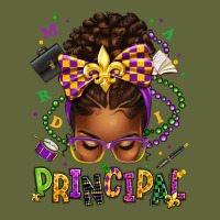 Mardi Gras Principal Afro Messy Bun Classic Tee | Teevron