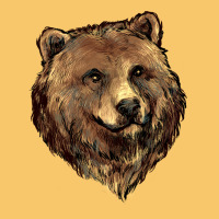Grizzly Bear Head Vintage Hoodie | Teevron