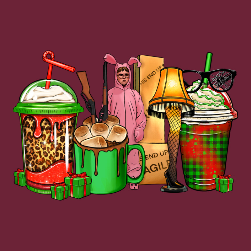 Christmas Movie Coffee Cups Long Sleeve Tee by CowGirlArtShop | Teevron