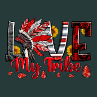Red Black Grey White Love My Tribe Indian Headdres Premium Sweatshirt | Teevron
