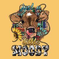 Just A Little Moody Baby Cow Vintage Hoodie | Teevron