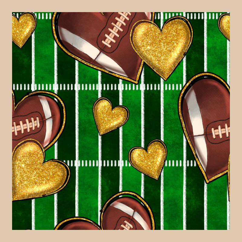 American Football Field And Hearts Seamless Pattern Heavyweight Sweatshirt by BundleAndBundleShop | Teevron