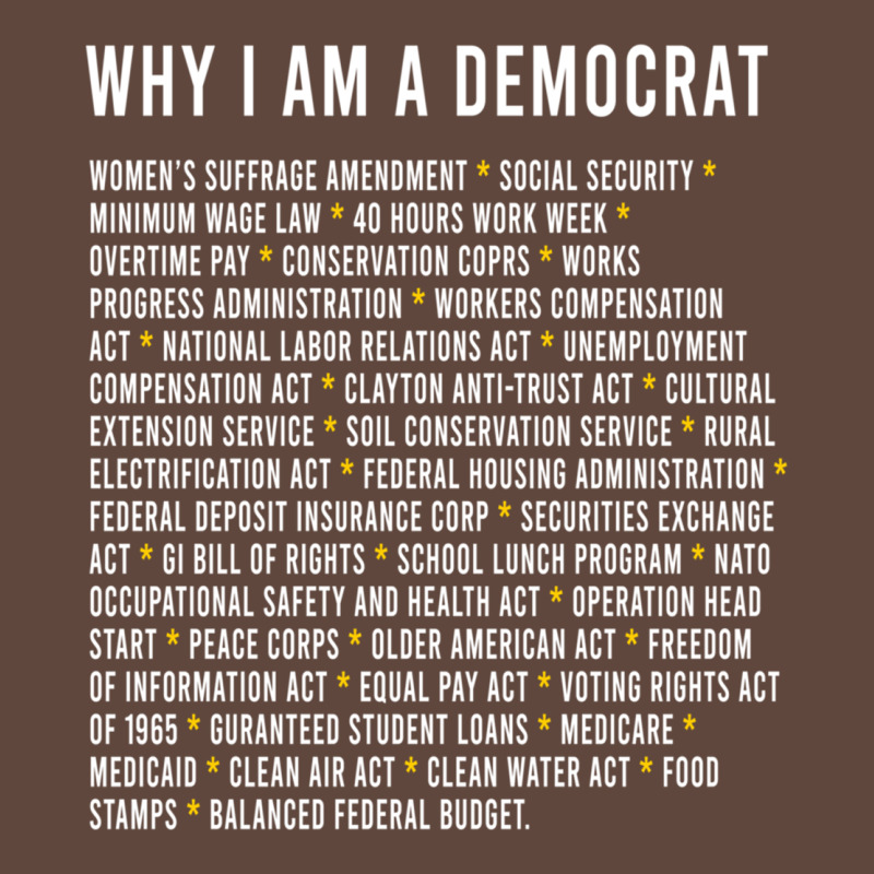 Why I Am A Democrat Cool Political Outfit For Democrats Long Sleeve Classic Tee by lanVoArt | Teevron