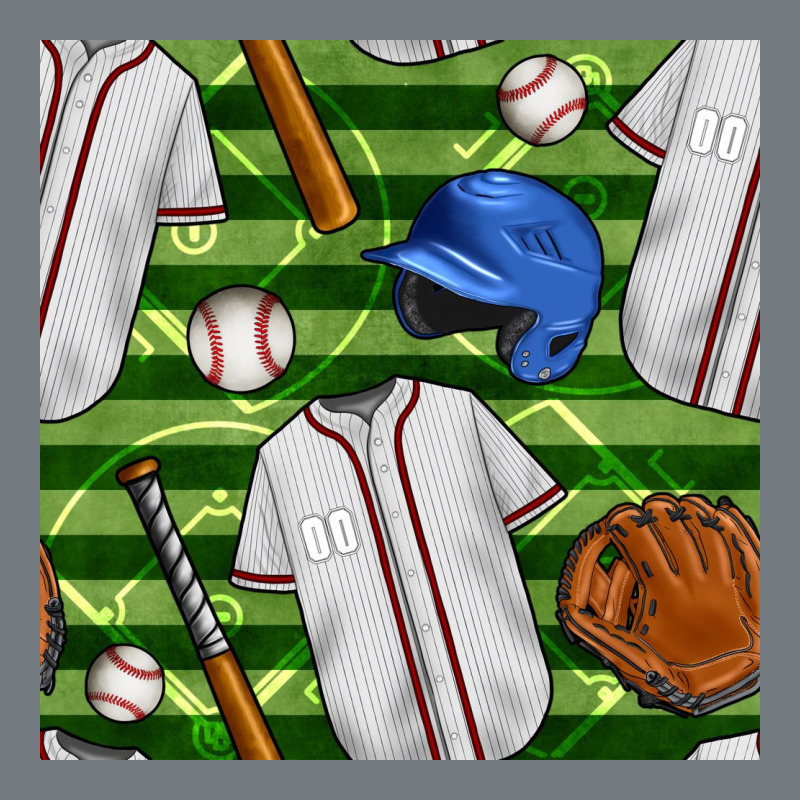 Baseball Uniform And Field Seamless Pattern Heavyweight Sweatshirt by BundleAndBundleShop | Teevron