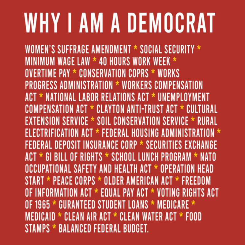 Why I Am A Democrat Cool Political Outfit For Democrats Long Sleeve Premium Hoodie by lanVoArt | Teevron