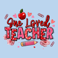 One Loved Teacher Afro Messy Bun Classic Tee | Teevron