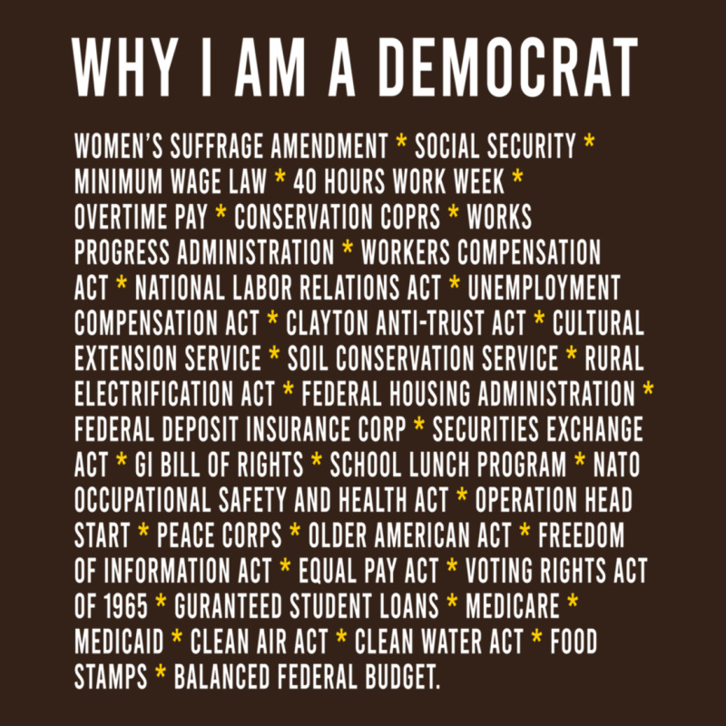 Why I Am A Democrat Cool Political Outfit For Democrats Long Sleeve Heavy Core Tee by lanVoArt | Teevron