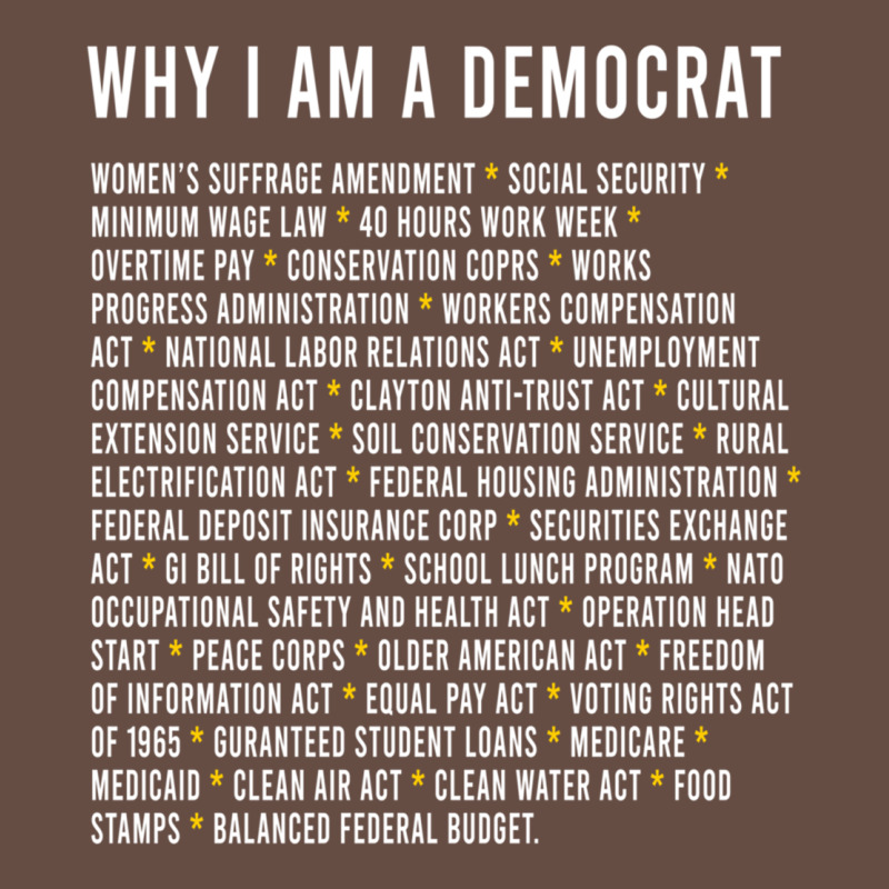 Why I Am A Democrat Cool Political Outfit For Democrats Long Sleeve Long Sleeve Tee by lanVoArt | Teevron