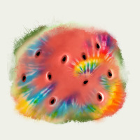 Tie Die Watermelon Urban Heavy Tee | Teevron