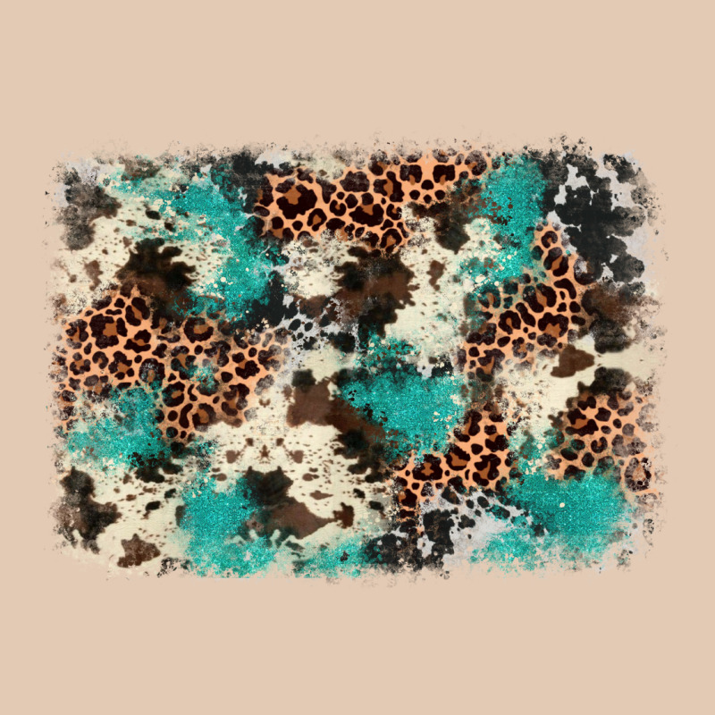 Turquoise Glitter Cowhide Background Urban Hoodie by BarkalooDesign | Teevron
