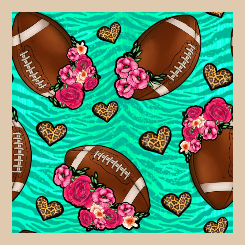 American Football Roses And Hearts Seamless Pattern Heavyweight Sweatshirt by BundleAndBundleShop | Teevron