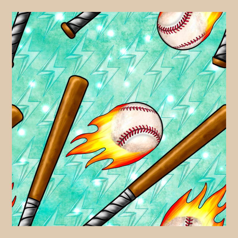 Baseball Bat With Thunders Seamless Pattern Heavyweight Sweatshirt by BundleAndBundleShop | Teevron