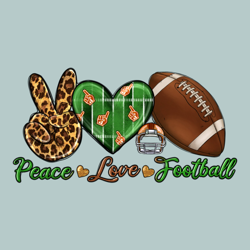 Peace Love Football Heavy Core Tee by BundleAndBundleShop | Teevron