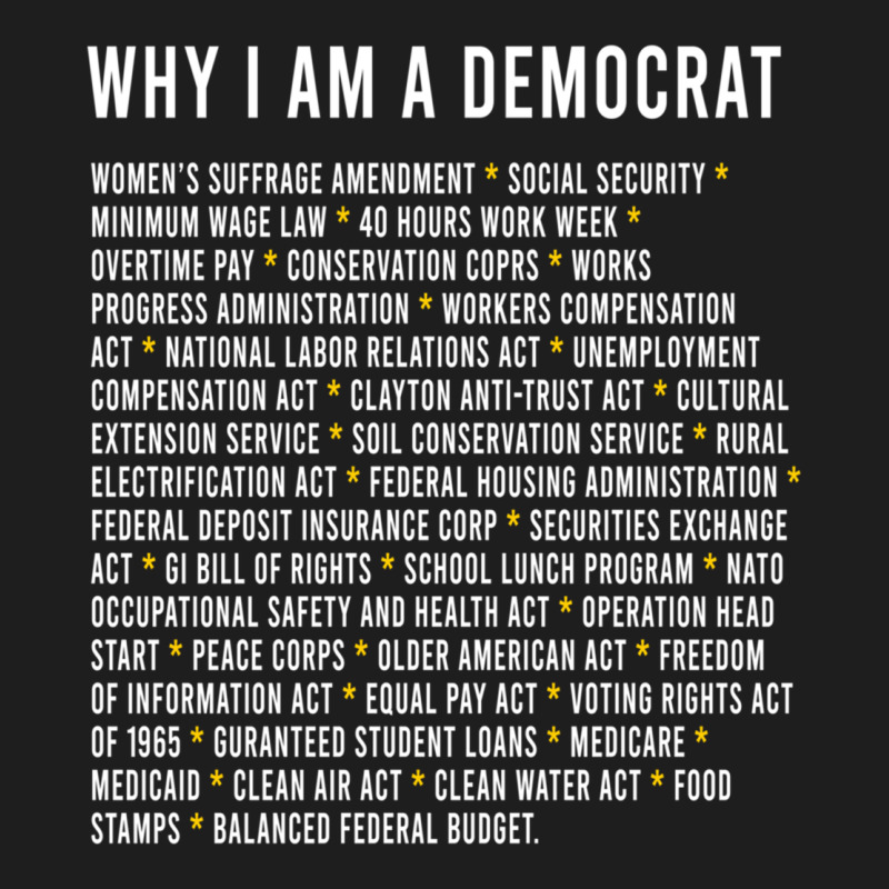 Why I Am A Democrat Cool Political Outfit For Democrats Long Sleeve Heavyweight Hoodie by lanVoArt | Teevron